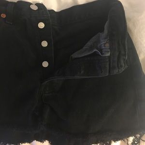 Vintage Levis black mini skirt!